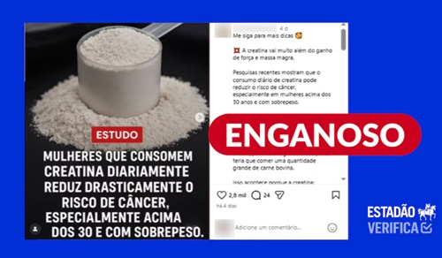 Não há Comprovação de que Creatina Previna Câncer de Mama