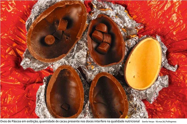 Ovo de Páscoa com menos cacau tem pior qualidade nutricional, mas rótulos não deixam isso claro