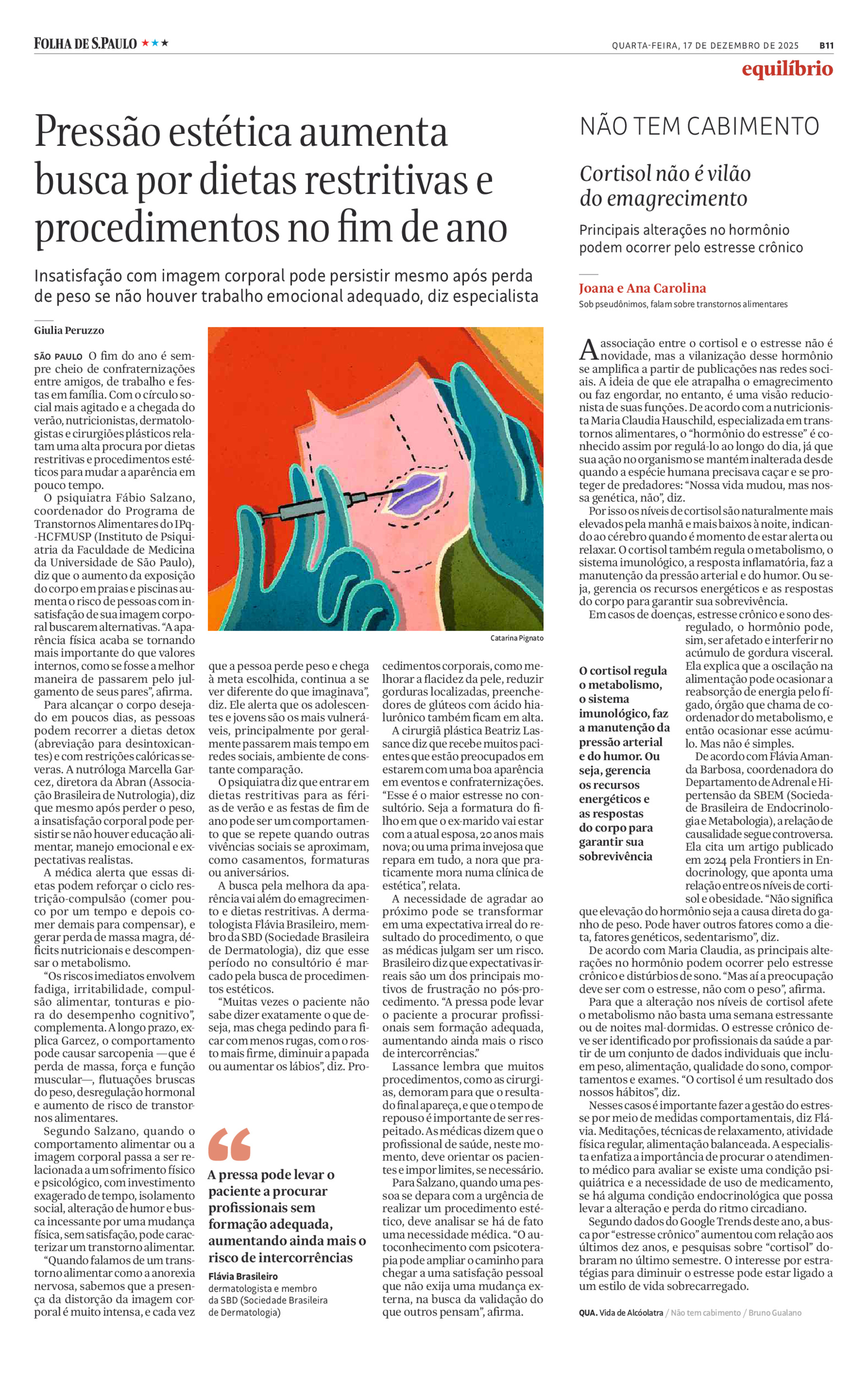 Pressão estética aumenta busca por dietas restritivas e procedimentos no fim do ano